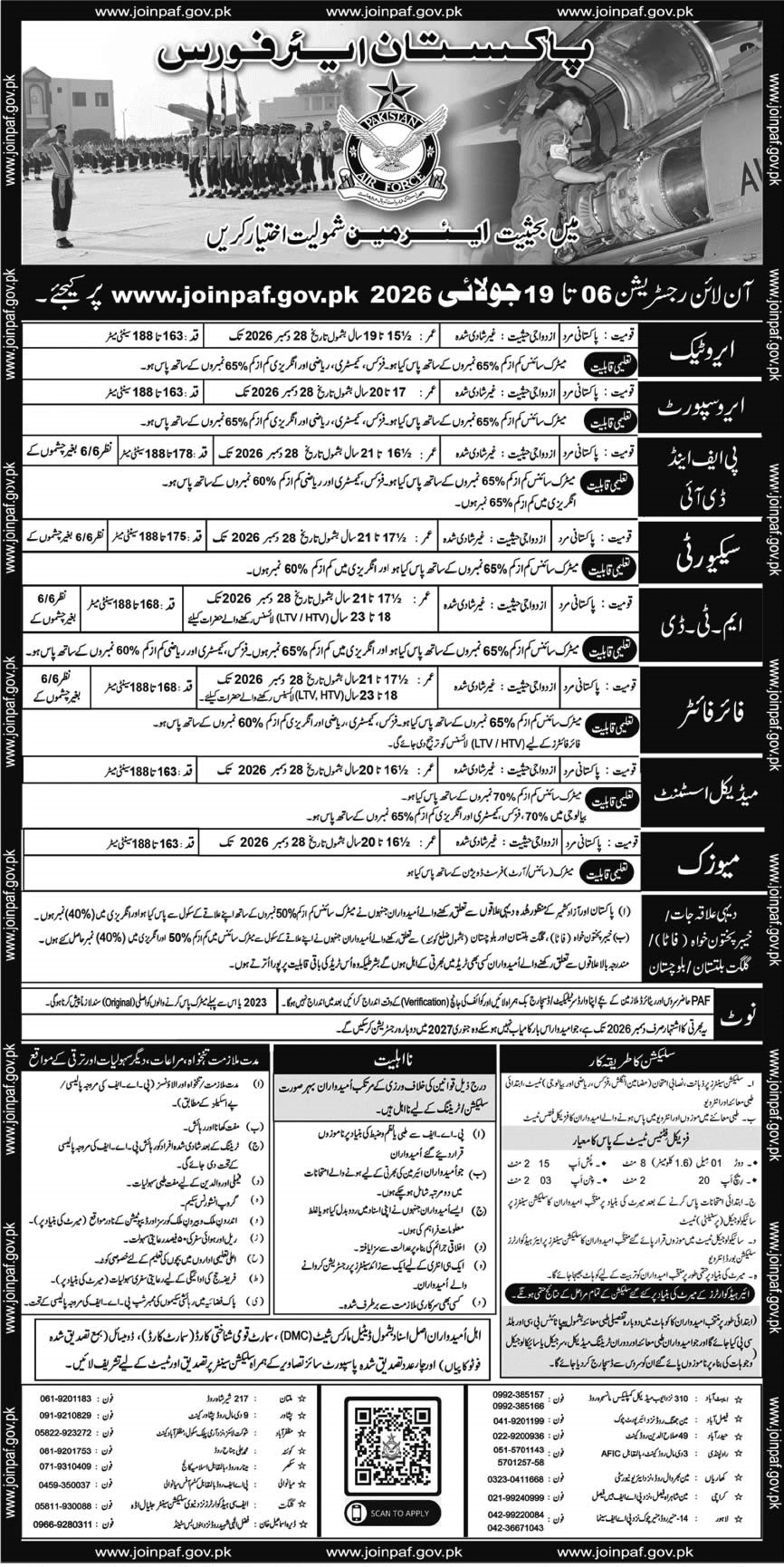 Join Pakistan Air Force Airmen Jobs July 2026 Advertisement