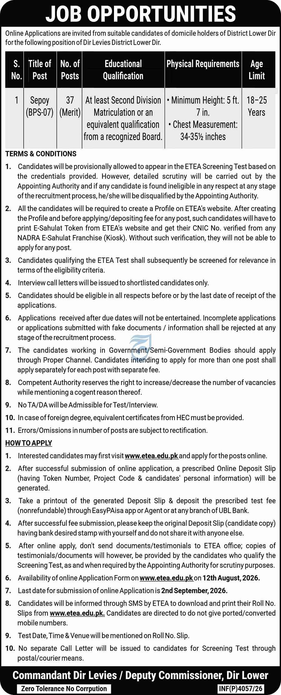 Levies Force Jobs 2026 Advertisement