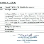 Ministry of Foreign Affairs Jobs 2026 Advertisement Page 01